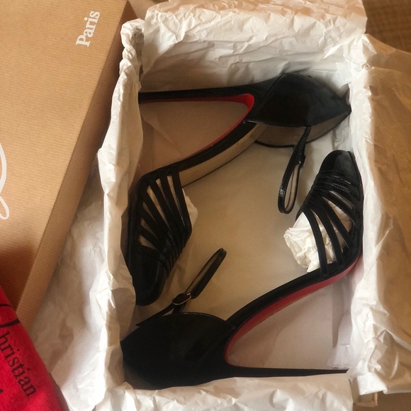 Christian Louboutin, En Passant Vernice Nero - Picture 6 of 8